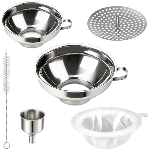 Stainless Steel Canning Funnel Set 5 Pack