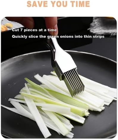 Green Onion Slicer Cutter, Stainless Steel Shred Silk Knife