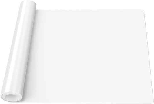 Food-Grade Silicone mat，2MM Extra Thick Silicone Mats for Kitchen Counter, 25.6" x17.7" Non-Slip Waterproof Large Countertop Protector Mat, Heat Resistant Mat, Silicone Placemat (Translucent)