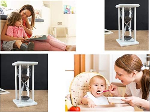 Lodunsyr Hourglass Timer for 60 Min Sandglass Timer 60 Minutes Decoration Festival Ornament for Kitchen Living Room Home Closet Office Desk Bedroom Party Christmas New Year Black