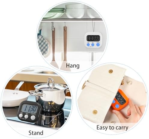 Weewooday 30 Pcs Multi-func Electronic Kitchen Classroom Timer, 10 Colors