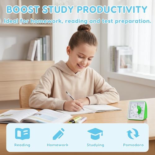 Secura Visual Timer for Kids, 60 Minute Classroom Countdown Timer for Study