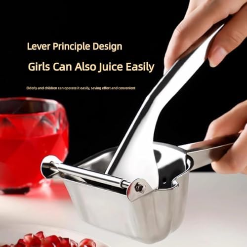 Quaestornest Thicken hand juicer citrus press squeezer, Thicken Aluminum Alloy Handheld Citrus Press for Fresh Fruit Juice, Stainless Steel Hand Held Juicer for Lemon, Orange & More (Stainless steel1)