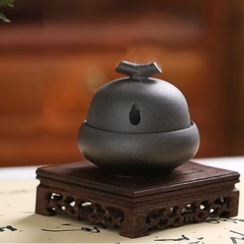LUNCHS Matte Glaze Garlic Keeper for Counter Countertop Storage Ceramic Jars Garlic Holder Give it to a Friend Who Owns a Restaurant Garlic Container, Black, djdrtjtydkjtyk45154854