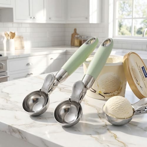 2-Pack 2OZ Ice Cream Scoop With Trigger