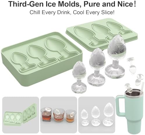 Prank Fun - Shaped Large Silicone Ice Cube Tray Mold for Whiskey, Cocktail, Juice and More - Compatible with Stanley Cup