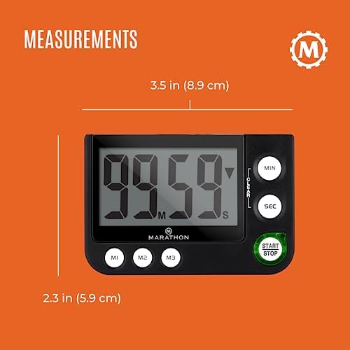 MARATHON 100-Minute Digital Timer with 3 Memory Presets