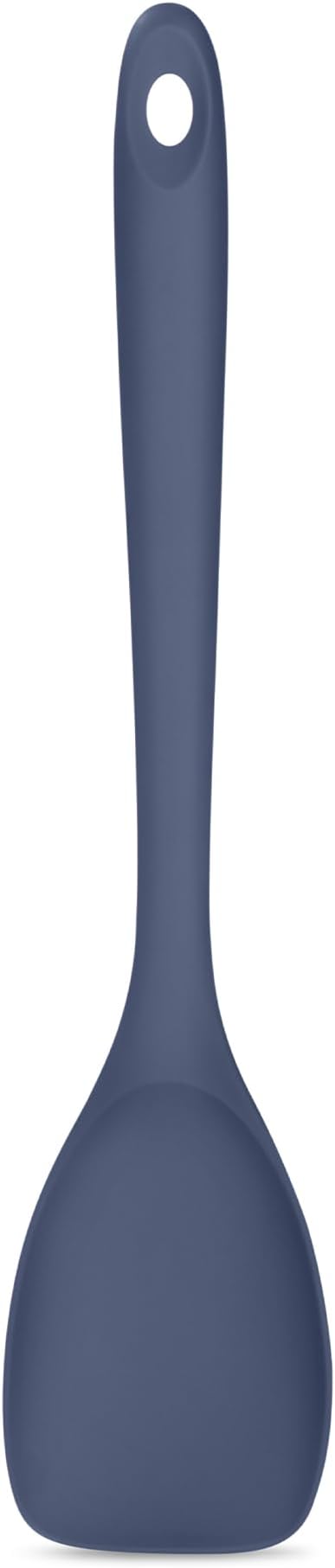 600ºF Heat Resistant Spatula Spoon: U-Taste Flexible Kitchen Scoop-Shape Cooking Spoonula, Serving Mixing Scraping Food in Non-Stick Pan Cookware, Seamless Multifunctional Utensil (Midnight Blue)