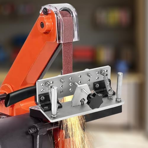 Belt Grinder Knife Jig Manual Sharpener Holder Long Sharpening Locator Fixed Angle Jig for Belt Sander Belt Machine (Small)