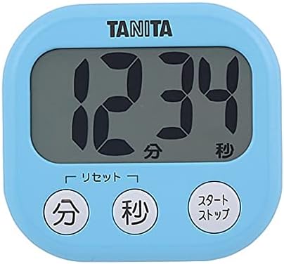 Tanita TD-384 Kitchen Study Learning Timer with Magnet, Large Screen, Loud Volume, 100 Minutes, Blue, BL Visible Timer