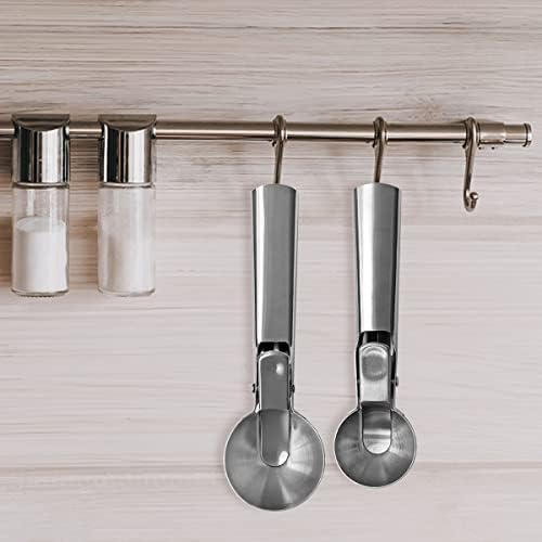 2 Pcs Stainless Steel Ice Cream Scoop, Heavy Duty Ice Cream Scooper with Trigger Metal Icecream Scoop Spoon for Fruit Scoop, Sundaes, Sorbet, Icecream (Silver) (Pack of 2)