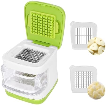 Kitchen Innovations Garlic Press and Chopper with Stainless Steel Blades Small Garlic Slicer for Mincer Ginger Fruit Kitchen Tool