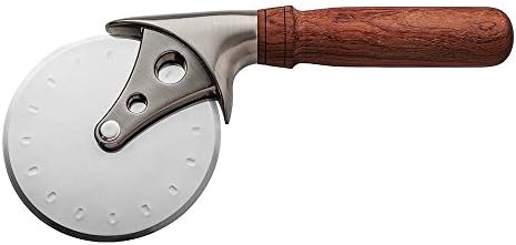 Pizza Cutter Turning Kit - 4” Diameter Stainless Steel Blade - Pewter Finish Pizza Slicer for Pizza Cutting - Pizza Accessories and Supplies for Pizza Lovers - Easy to Install Pizza Cutter Tool