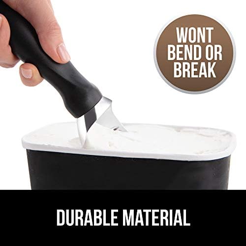 Gorilla Grip Ice Cream Scoop and Silicone Baking Mat, Both in Black Color, Ice Cream Scoop is Versatile, Baking Mats are Quarter Sheet Size, No Greasing Needed, 2 Item Bundle