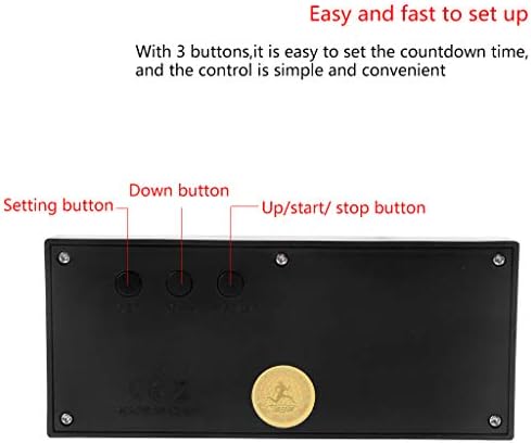 Timer Digital 999 Days Countdown Clock Timer Magnetic Backing for Vacation Retirement Wedding Lab Kitchen Project Meeting, Black