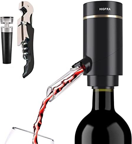 Electric Wine Aerator & Dispenser – One-Touch Automatic Wine Pourer with Decanter Function, Enhances Red & White Wine Flavor, Portable with Retractable Tube, USB-C Rechargeable, Mothers Day Gift