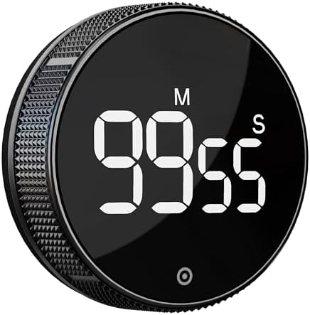 BlueSnail Kitchen Timer with LED Digital Display Smart Efficana for Home Classroom Gym Office, Volume and Brightness Adjustable Productivity Timer