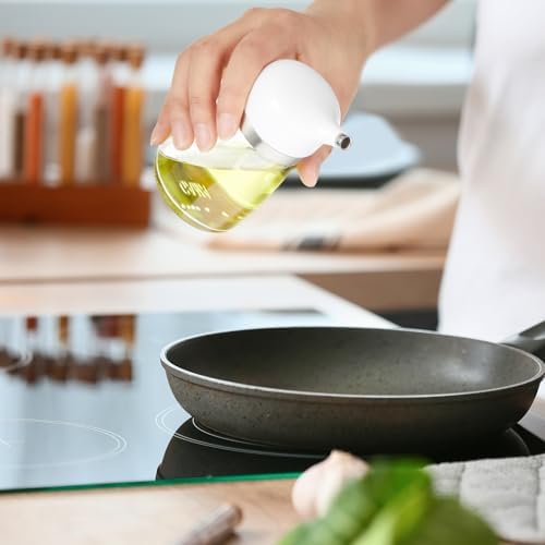 1 Pcs Soy Sauce Dispenser 5 oz, Glass Non Drip White
