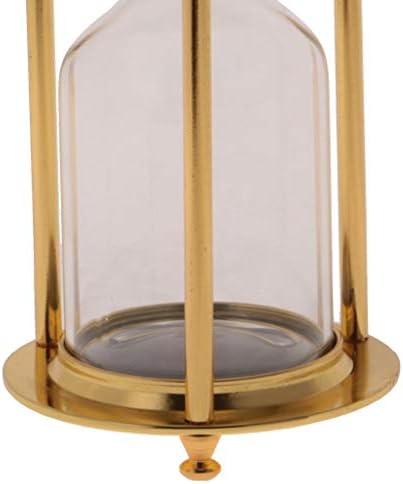 Retro Metal Sandglass Empty Hourglass Sand Timer Without Sand for Home Office Decoration (Gold - S)
