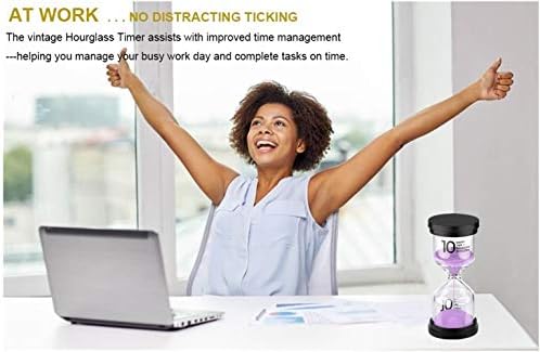 SuLiao Hourglass Sand Timer 15 Minute: Plastic Sand Clock, Purple Sand Watch 15 Min, Colorful Reloj De Arena 15 Minutos, Large Hour Glass Sandglass for Kids, Games, Home, Classroom, Kitchen, Decor