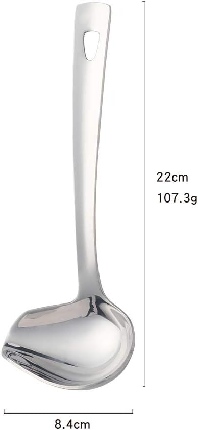 6 Pcs Silver Soup Spoon, Stainless Steel Titanium Plated Table Spoons, Durable Soup Spoon for Soup Cereal Sauces Stews-Dishwasher Safe(8.7 inches/22cm)