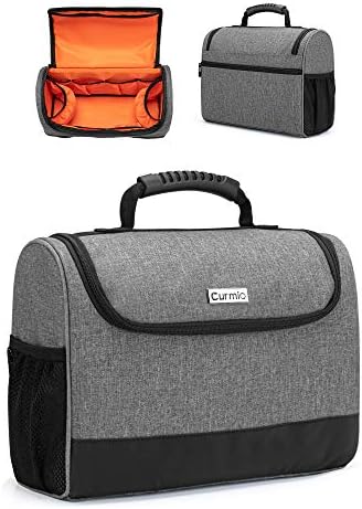 CURMIO Bartender Kits Bag, Portable Travel Case for Bar Tools Set, Gray