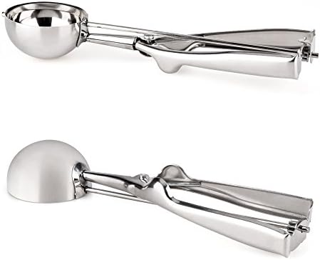 3Pack 4+5+6cm Ice Cream Scoop,Cookie Scoop,Stainless Steel Ice Cream Scooper with Trigger Large-Medium-Small Size for Kitchen Family Ice Cream Cookie Cupcake Muffin Meatbal multipurpose