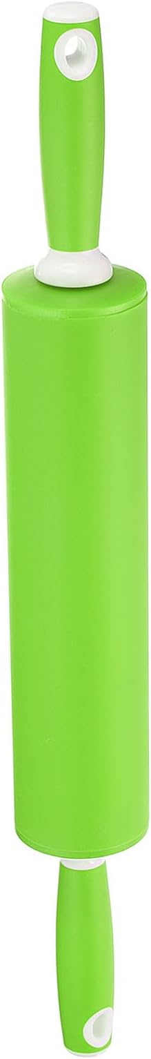 HARFINGTON Silicone Rolling Pins for Baking 20.5 Inch Rubber Handle Non-Stick Rolling Pin Small Roller Playdough Rolling Pins for Dough Pizza Pastry Fondant Kitchen, Green