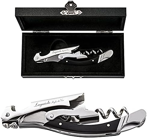 Laguiole Style de Vie corkscrew, bottle opener with foil cutter, ebony