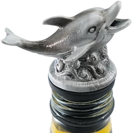 Animal Wine Aerator & Liquor Pourer for Bar,Home and Party Wine Pourer Aerator Festival Gift (Dolphin Silver Gray)