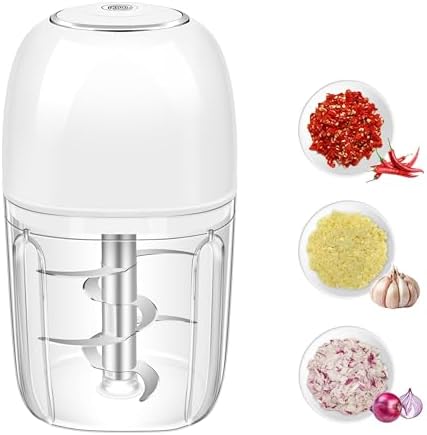 450ML (1.8 Cup) Electric Garlic Chopper, Mini Portable Food Processor
