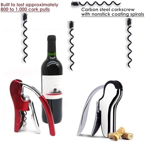 Best 2 Pack Replacement Corkscrew Spiral/Worm for KAYCROWN and BestUtensils Wine Opener