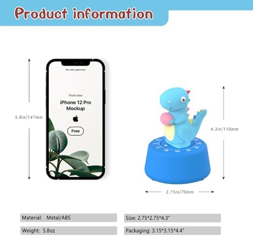 ELE DEPI Mechanical Kitchen Timer for Kids,Wind Up Egg Timer for Cooking.