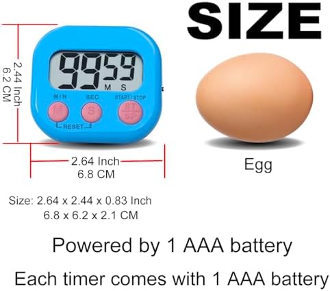 Digital Kitchen Timers, BESTWYA Electronic Timer (6,6 Colors)