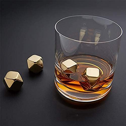 Stainless Steel Rhombus Shaped Whiskey Stones Set Reusable Chilling Rocks Ice Stones Gift for Whiskey Lovers