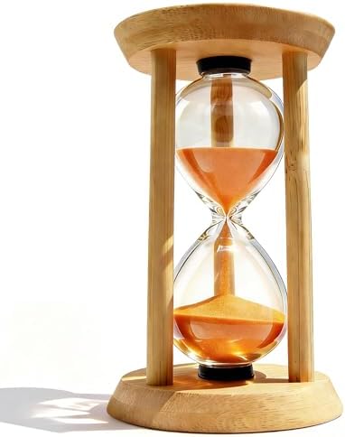 PROLOSO Wooden Sand Timers 1 Minute Countdown Hourglass Glow in The Dark Sandglass Sand Clock for Toothbrush Timer Games Classroom Home Office
