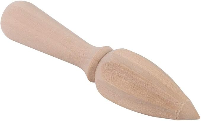 Fdit Wooden Hand Juicer, Citrus Fruit Reamer, Easy to Use with Comfortable Grip, Manual Operation for Lemon Orange Lime, Kitchenware Tool for Home Restaurant