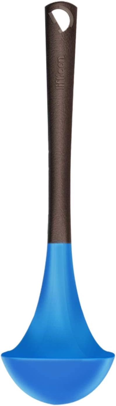 Liflicon Soup Ladle Silicone Spoon with Food Grade Silicone Stylish Design Heat Resistant Up to 446 Degree Fahrenheit Non Stick Odor Resistant Dishwasher Safe-Chacha Ladle