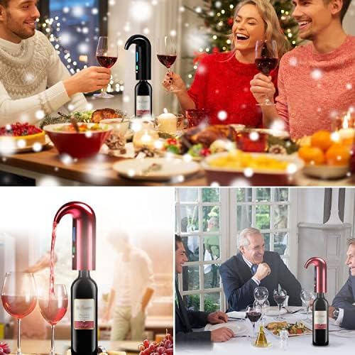 Electric Wine Aerator,Wine dispenser,Aeration and Decanter Wine Pourer Spout,Red White Wine Accessories, Best Wine Gifts for Wine Lovers-Black