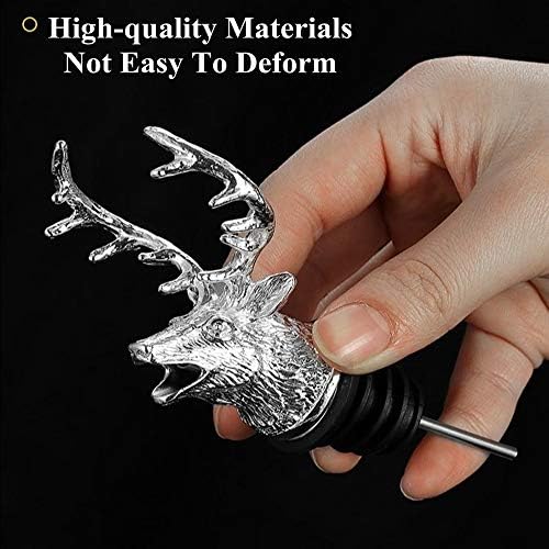 Wine Pourer Aerators, Deer Stag Head Wine Decanter Spout, Aerating Bottle Pourer, Wine Stopper Bar Accessories, Gifts for Birthday Wedding Christmas,Gold