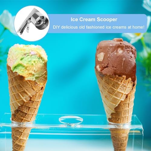 Old Time Ice Cream Scooper, Easy Release Trigger Ice Cream Sandwich Scoop for Big Volumes, Cylindrical Ice Cream Scooper, Big Volume Scoop, Old Fashion Style Scoops Nostalgic Scoops