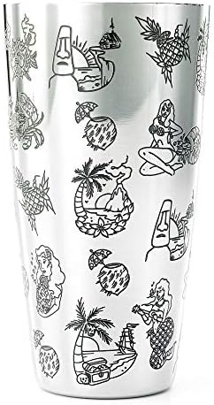 Barfly Cocktail Tin, Large 28 oz (828 ml), Stainless Steel, Tiki