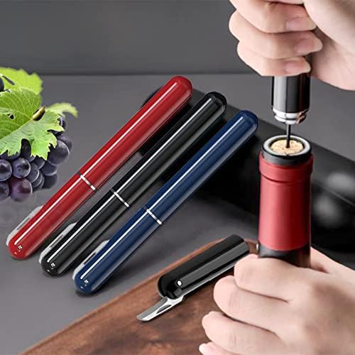 2-in-1 Air Pressure Wine Opener with Foil Cutter,Portable Wine Corkwscrew