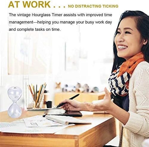 SuLiao Sand Timer 2 Minute Hourglass: 5.1 Inch White Sand Clock, Large Sand Watch 2 Min, Colorful Hour Glass Sandglass for Kids, Classroom, Home, Desk, Office Decorative