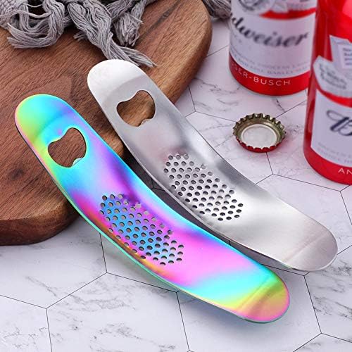 Stainless Steel Garlic Press Mincer,Kitchen Gadget with Handle,Easy Use &Clean, Dishwasher Safe,for Nuts & Seeds (Symphony)