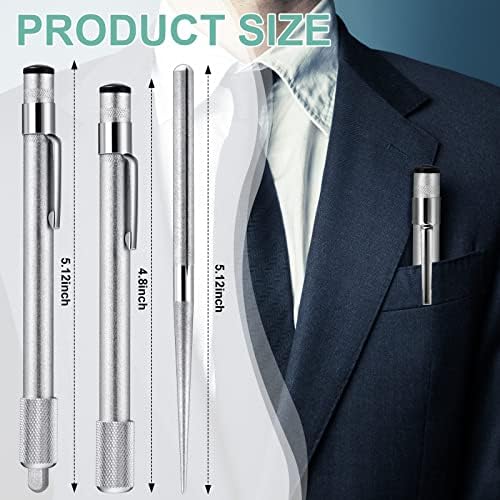 Honoson 5 Pieces Pocket Knife Sharpener Serrated Knife Sharpener Diamond Honing Rod Tactical Pen Steel Rod Pen for Kitchen Outdoor Hunting Fishing Hiking Camping Garden Tools