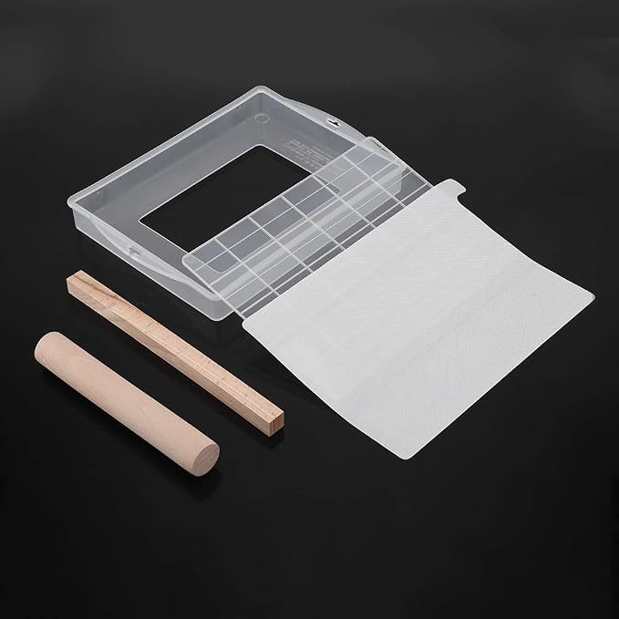 DIY Handmade Nougat Tools Tray Set Silicone Nougat Nonstick Making Mat Wooden Rolling Pin Baking Tools Chocolate Candy Tools Wooden Rolling Pin Set