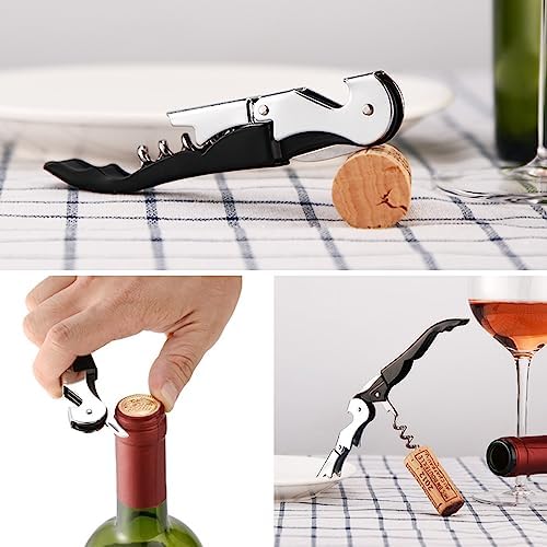 RECUTMS 24 Pack Wine Opener,Waiter Corkscrew Wine Key for Servers（Black）