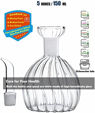 5 oz/150 ml Olive Oil & Vinegar Dispenser with Non Drip Spout - Oil Pourer Dispensing Bottles Soap dispenser for Kitchen BBQ and Bathroom.