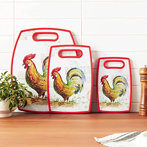 Cuisinart Rooster Collection Cutting Board, Multicolor